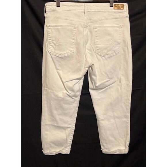 Denizen By Levis Womens Modern Crop White Jeans size 32 - Picture 2 of 9